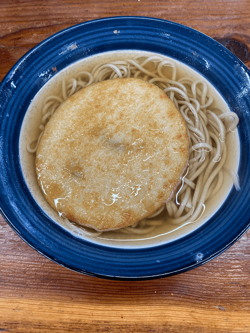 牧のうどんの丸天そば