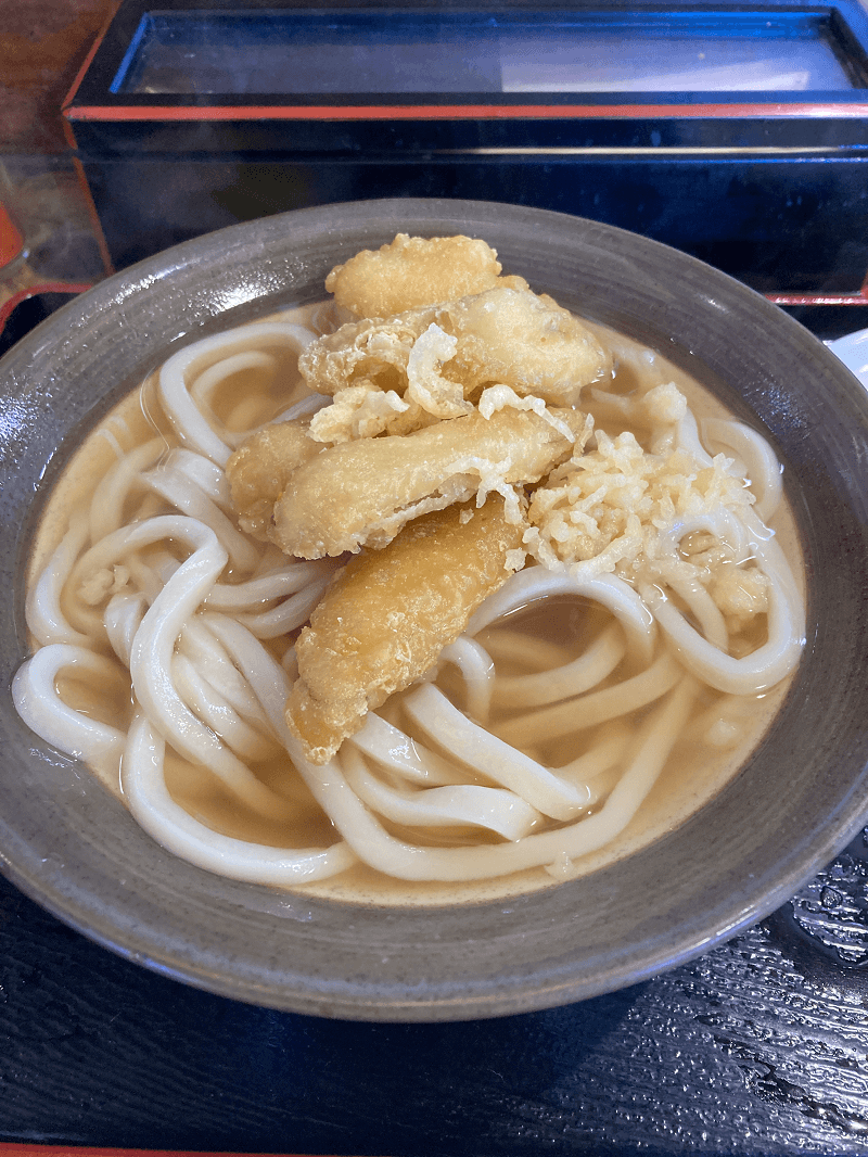 牧のうどんのごぼう天うどん