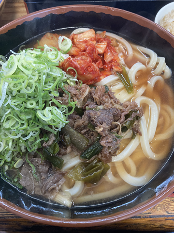牧のうどん,キムチうどん,おいしい,キムチ