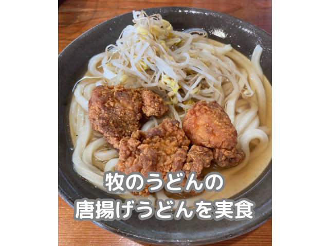 牧のうどん　唐揚げうどん　美味しい　値段　うまい　クチコミ