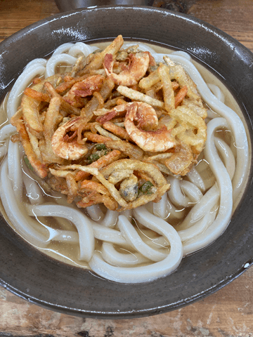 2種類,かきあげ,牧のうどん,かきあげうどん,かき揚げ,野菜かきあげうどん,野菜天