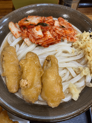 牧のうどん,キムチうどん,おいしい,キムチ